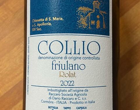 VINO DELLA SETTIMANA: FRIULANO DEL COLLIO