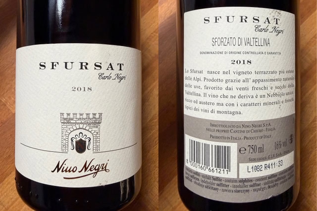 VINO DELLA SETTIMANA: SFURSAT DELLA VALTELLINA