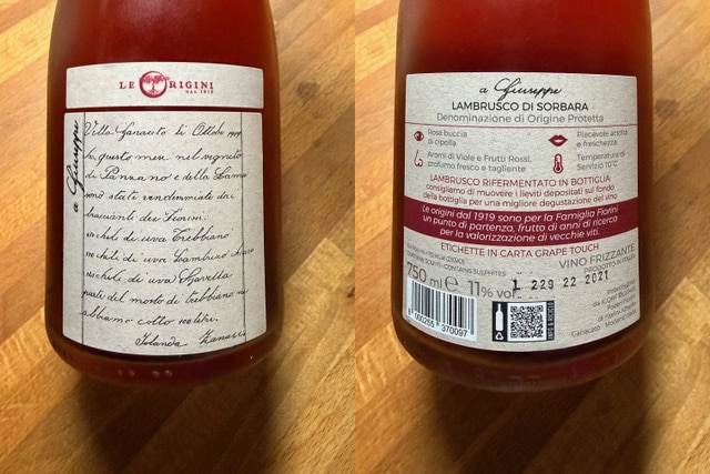 VINO DELLA SETTIMANA: LAMBRUSCO DI SORBARA